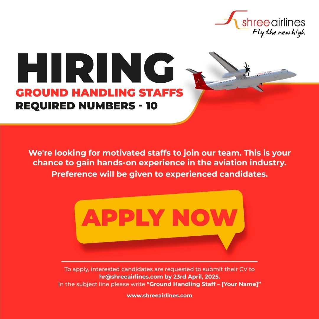 Ground Handling Vacancy at Shree Airlines